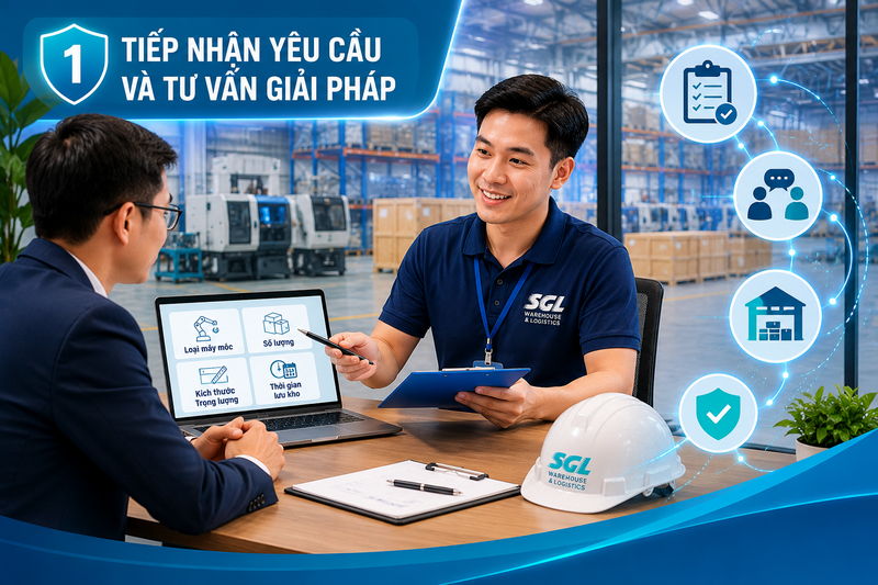 Bước 1: Tiếp nhận yêu cầu và tư vấn giải pháp